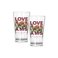 Hub Love AMS Pint Glasses - Set of 2
