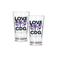 Hub Love CDG Pint Glasses - Set of 2