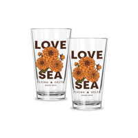 Hub Love SEA Pint Glasses - Set of 2