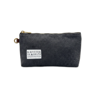 Lucy Zipper Pouch - Black Wash Canvas