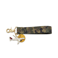 Wristlet Keychain with Delta Plane Charm