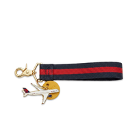 Wristlet Keychain with Delta Plane Charm