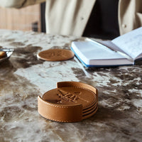 Leather Coaster Set - Set of 4