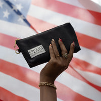 Lucy Zipper Pouch - Black Wash Canvas