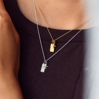 New York JFK Mini Tag Charm Necklace