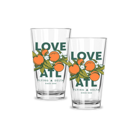 Hub Love ATL Pint Glasses - Set of 2