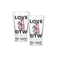 Hub Love DTW Pint Glasses - Set of 2
