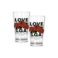 Hub Love LGA Pint Glasses - Set of 2