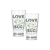 Hub Love SLC Pint Glasses - Set of 2