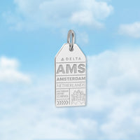 Amsterdam AMS Luggage Tag Charm