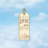 New York JFK Luggage Tag Charm