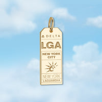 New York LGA Luggage Tag Charm