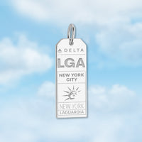 New York LGA Luggage Tag Charm