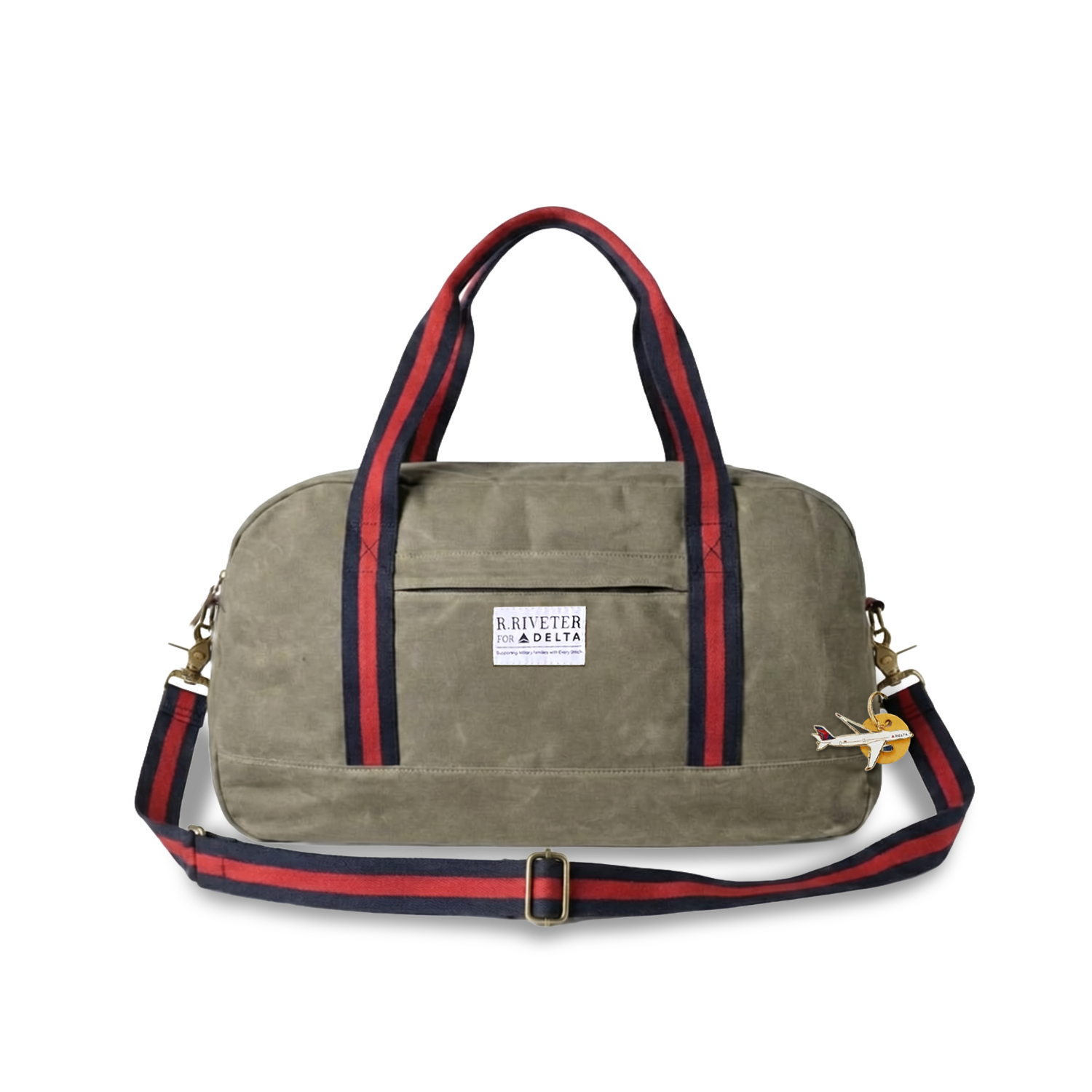 Nellie Weekender Bag with Delta Plane Charm