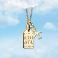 Mini Luggage Tag Charm Necklaces
