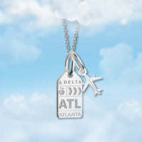 Mini Luggage Tag Charm Necklaces