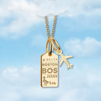 Mini Luggage Tag Charm Necklaces