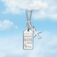 Mini Luggage Tag Charm Necklaces