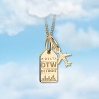 Mini Luggage Tag Charm Necklaces