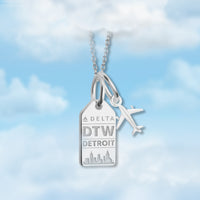 Mini Luggage Tag Charm Necklaces