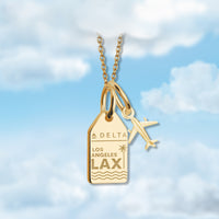 Mini Luggage Tag Charm Necklaces