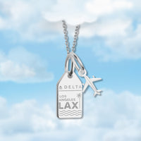 Mini Luggage Tag Charm Necklaces