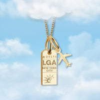 Mini Luggage Tag Charm Necklaces