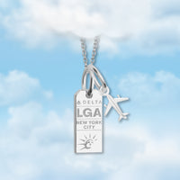 Mini Luggage Tag Charm Necklaces