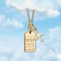 Mini Luggage Tag Charm Necklaces