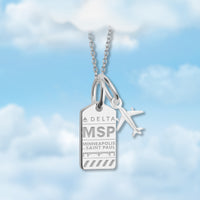 Mini Luggage Tag Charm Necklaces