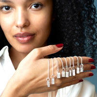 New York JFK Mini Tag Charm Necklace