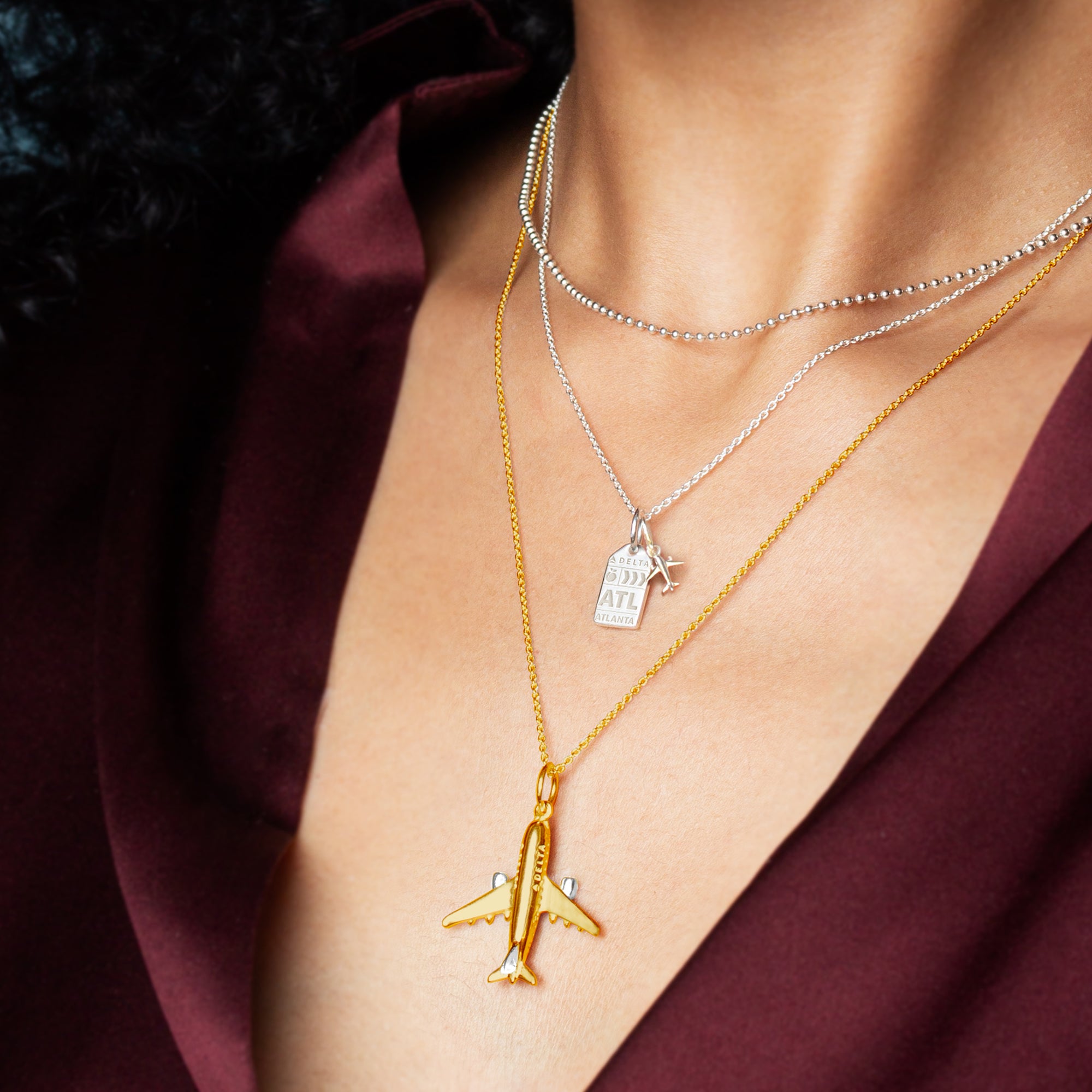 Delta Plane Charm Two-Tone