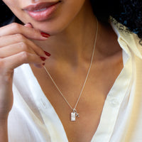 Boston BOS Mini Tag Charm Necklace