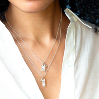 Los Angeles LAX Mini Tag Charm Necklace