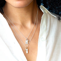 Los Angeles LAX Mini Tag Charm Necklace