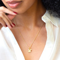 Salt Lake City SLC Mini Tag Charm Necklace