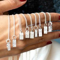 Mini Luggage Tag Charm Necklaces